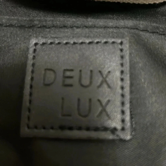 Deux Lux Demi Backpack - canvas and black faux leather. Excellent condition. - Picture 4 of 5
